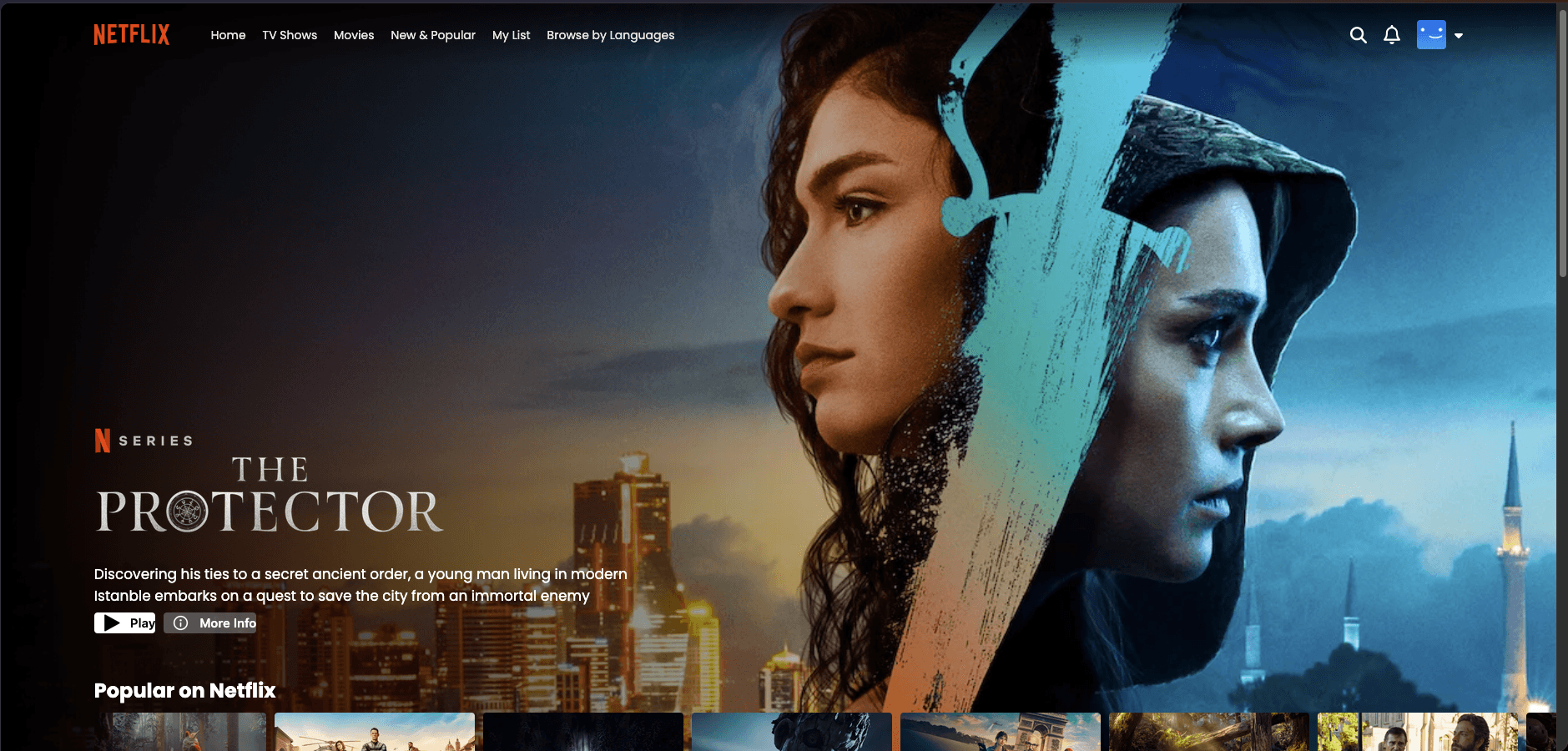 Screenshot of Netflix Clone